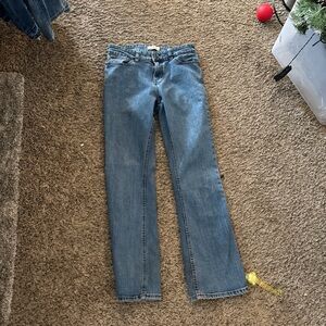 Casual Blue Straight-Leg Jeans